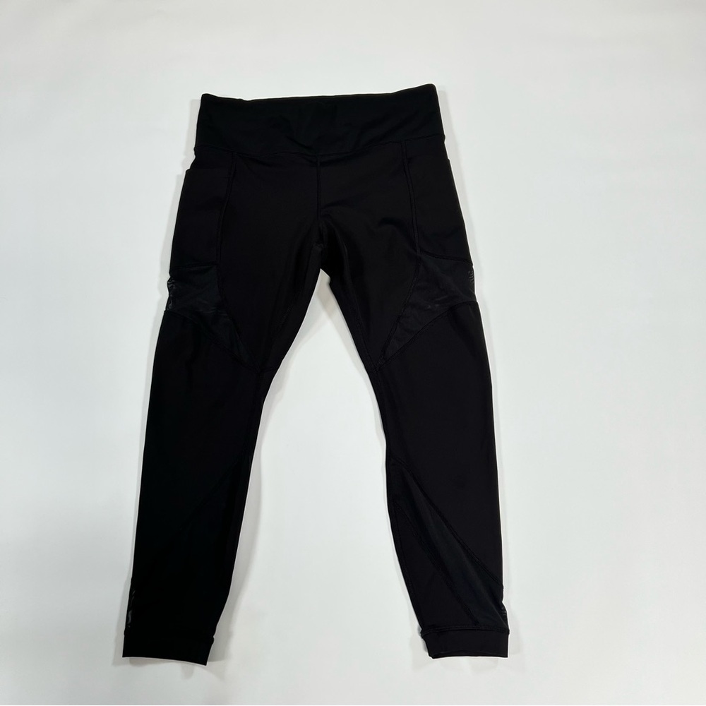 ♠️Member’s Mark Compression Ankle Leggings XL Black | Mesh Detail Pockets